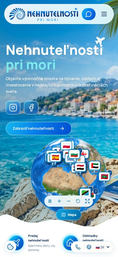 Nehnuteľnosti pri mori – mobil